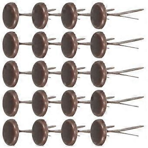 200 stk. Papirklips Messingbelagte Splittpinner Runde Metall Splittpinner med Oppbevaringsboks for Håndverk DIY (Messing)