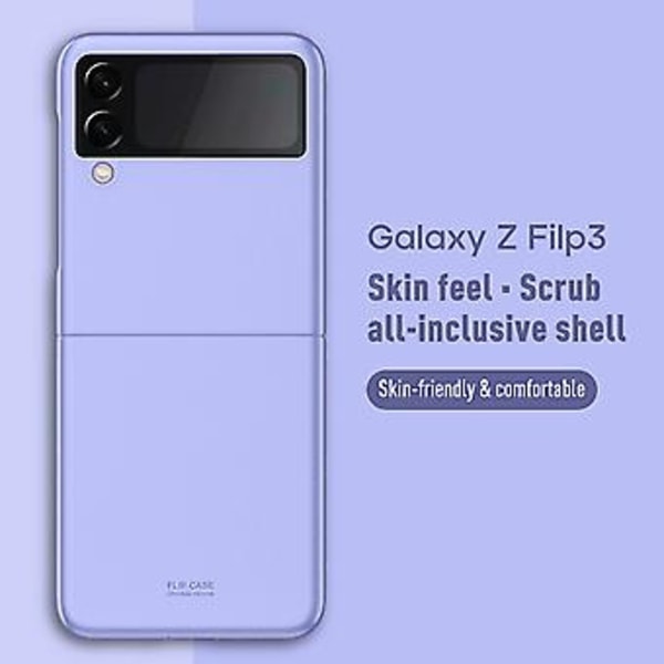 Vikbart Skal för Samsung Galaxy Z Flip 3 5G Stöttåligt Ultra Slim Hårt PC-skydd (Grå)