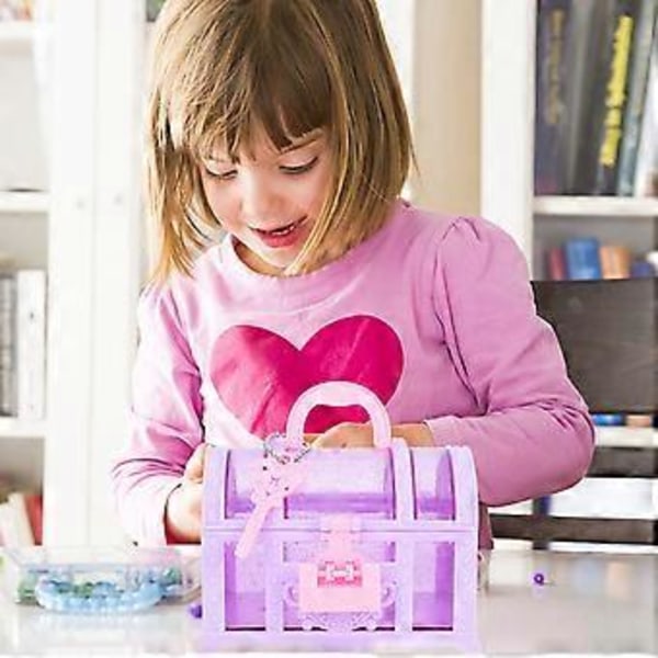 2 stk. Piger Skattekiste Legetøj Lille Pige Makeup Æske Bord Smykke Organizer
