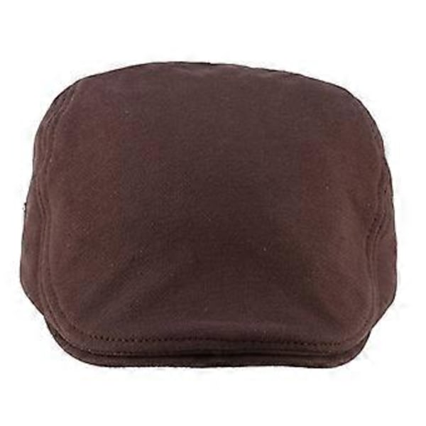 Herre Dame Duckbill Mode Klassisk Beret Cabbie Cowboy Flat Hat Golf Driving Cap Qinhai (Sort)