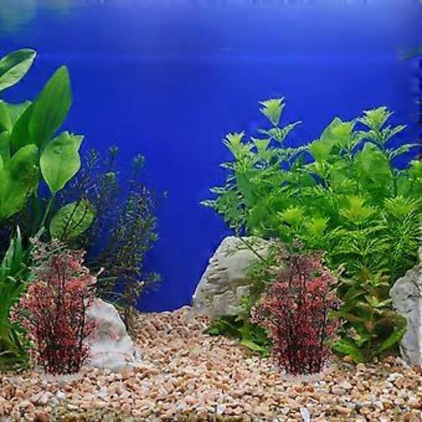 2 stk. Akvarium Plastplanter Dekorationer Akvarium Kunstige Vandplanter