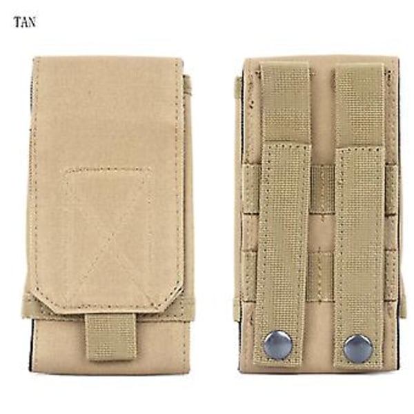 Taktisk MOLLE Hölster Armé 6.5\" Mobiltelefon Bältesväska EDC Pack Bärväska (Khaki)