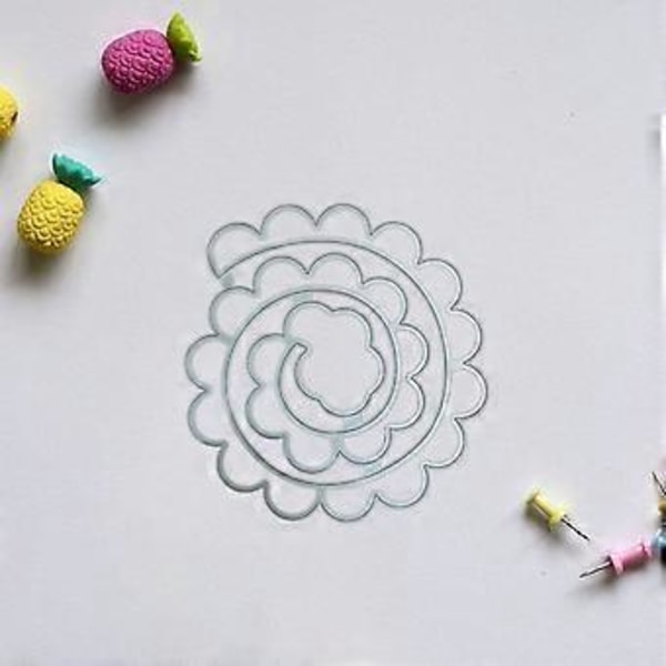 Metallstans for blomster - Sjablong for DIY-hobby, utklippsbok, album, kort, mal, preging, dekorasjon