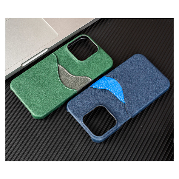 Designet etui for iPhone 13 (6,1 tommer) med kortholder i lær