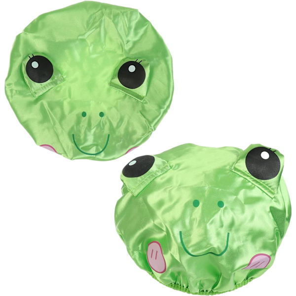 （Frog Green）Barne Dusjhette Dobbelt Lag Vanntett Dyr Badehetter for Gutt Jente