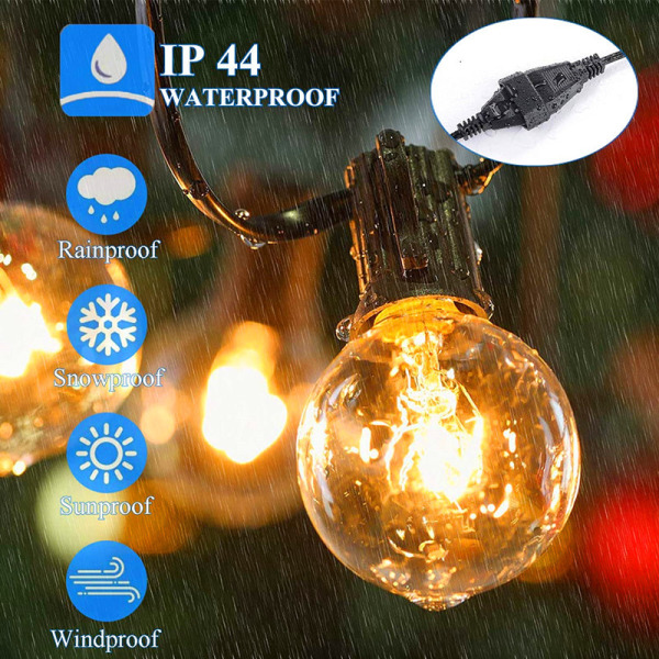 IP45 Vandtætte Udendørs Lyskæder, 25ft Udendørs Lyskæder