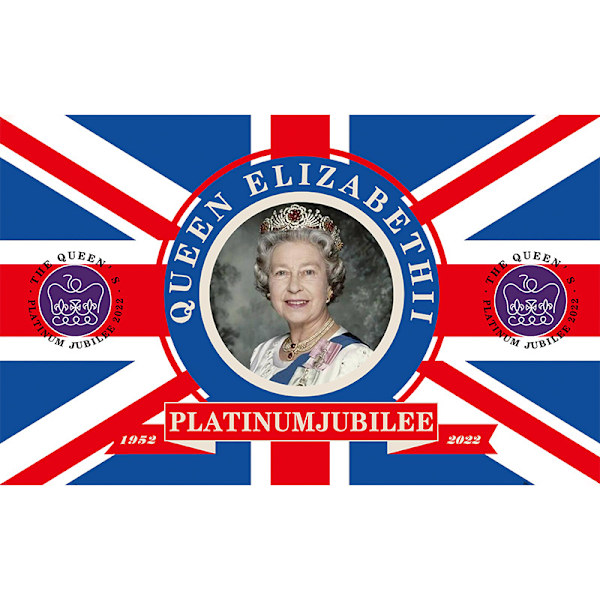 Kuningattaren platinajuhlan Union Jack -lippu 3x5ft, elävät värit