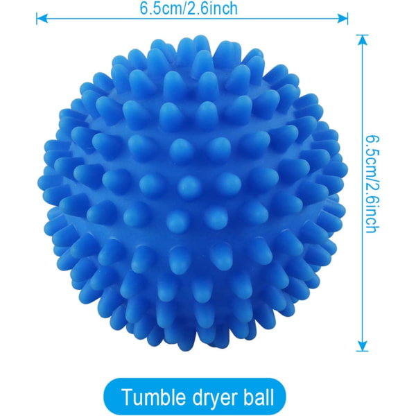 Vaskemaskinebold, 6 stk Vaskebold, Tørrebolde, Tørretumblerbold