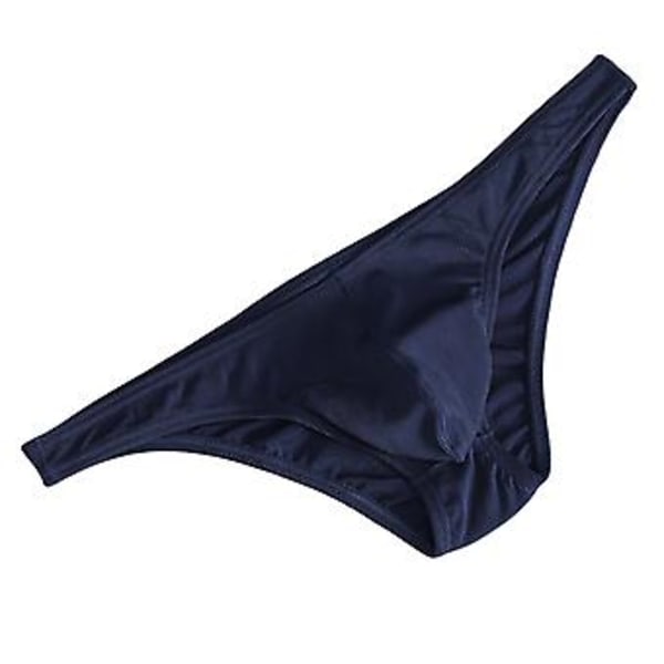 Miesten alushousut Jääsiilkki Ohut Raita Yksivärinen U Kupera Sisäpuolella Käytettävä Seksikäs Nopeasti Kuivuva Thong Alushousut (3XL Kuninkaallinen Sininen)