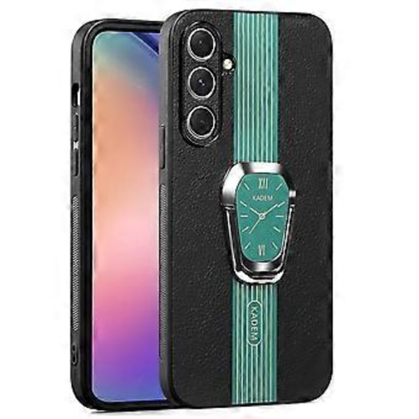 KADEM Fodral för Samsung Galaxy S23 FE Väl skyddat PU-läder+TPU+Akryl Telefonfodral (Stil B)