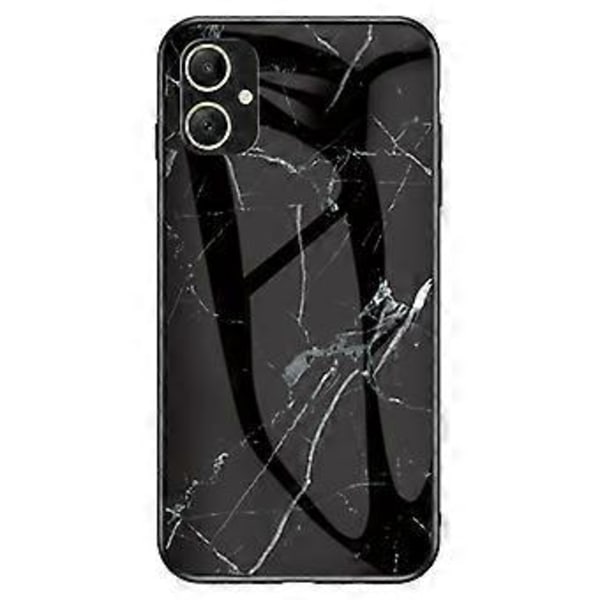 Skydd för Samsung Galaxy A05 4G Marmormönster Härdat Glas+PC+TPU Repskyddande Skal (Stil E)
