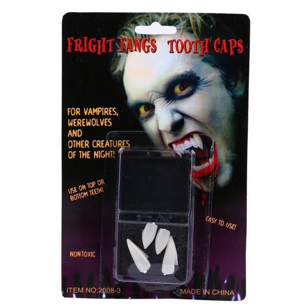 Halloween vampyrtänder, 4-pack djävulska huggtänder