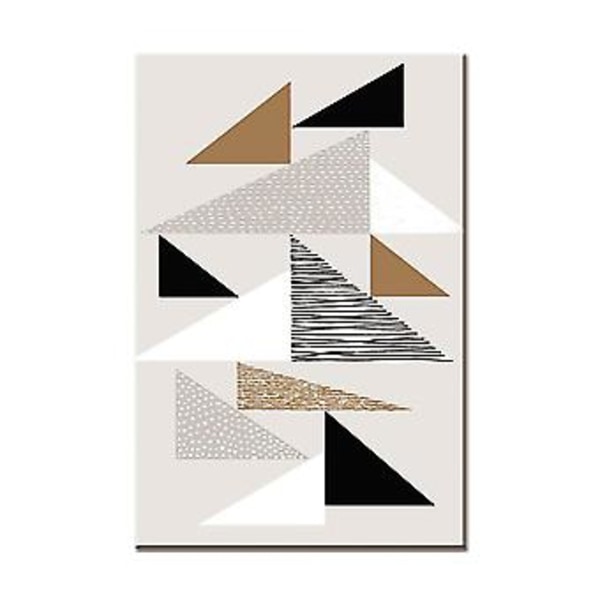 Wekity 3D Geometrinen Patchwork-seinätaide Canvas-tulostusjuliste, Yksinkertainen Abstrakti Taidepiirros Sisustukseen Kotiin Olohuoneeseen Makuuhuoneeseen Toimistoon ja Lastenhuoneeseen