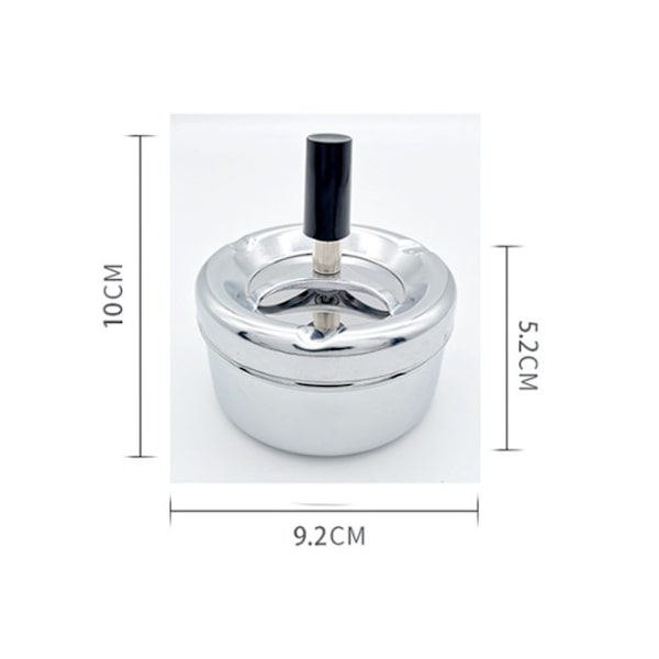 Roterende askebæger med regnbue design - Multifarvet - Diameter: 9cm