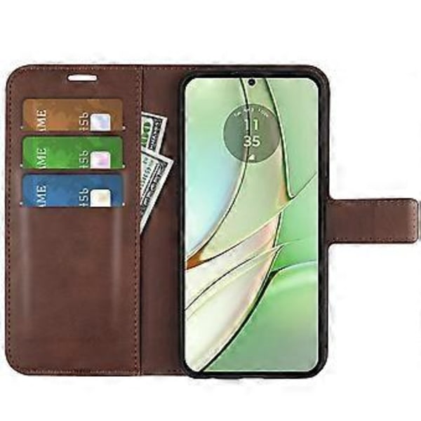 Motorola Edge 40 5G -lompakko PU-nahkainen kotelo vasikan nahka tekstuurilla, teline, puhelimen suojus (tyyli B)