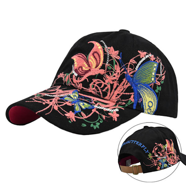 Piikikäs Hattu Naisille Kevät Matka Baseball Hattu Perhonen Kirjonta*