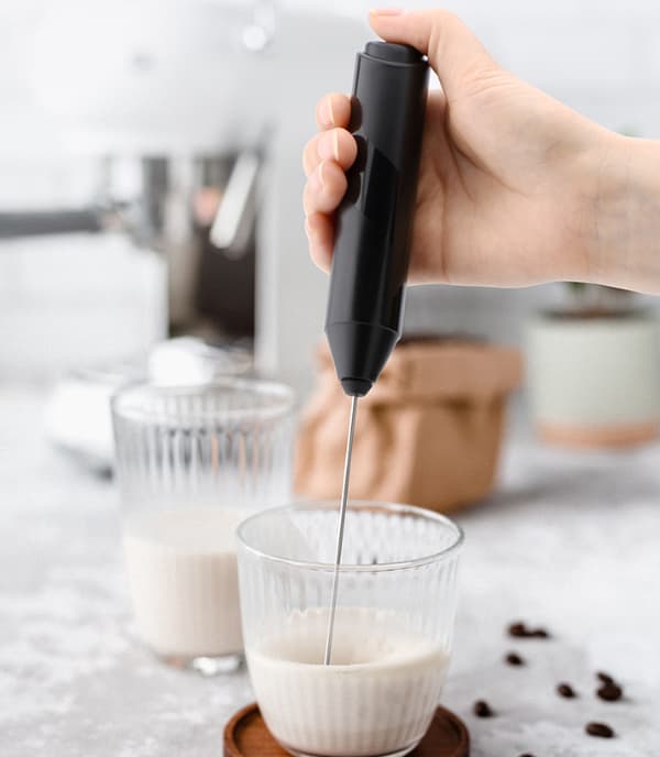 Elektrisk mælkeskummer, håndholdt mixer, mælkeskummer med stativ