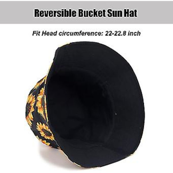 Arogheiz Spandau Hat til Kvinder Dobbeltsidet Solhat Reversibel Blomster Frugt Print Fiskerhat til Rejser Strand Fiskeri Pool