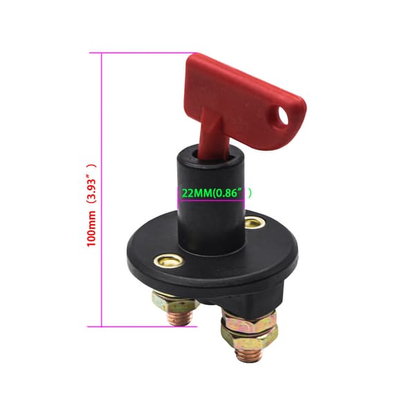 2 stk. 12V/24V Auto Batteri Isolator Afbryder Sluk Nødsituation