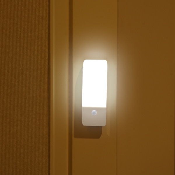 Koldt hvidt genopladeligt LED natlys, automatisk natlys wi