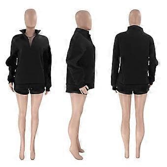 Dame 2-delt sæt Træningsdragt Crop Pullover Sweatshirt Joggingbukser Træningssæt lysegrå S(S lysegrå)