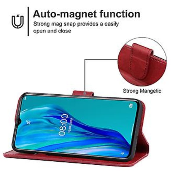 Läderfodral för Ulefone Note 12 (Röd)