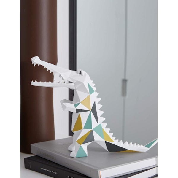 Krokodil Dekoration Djur Staty Figur Arts Resin Skulptur