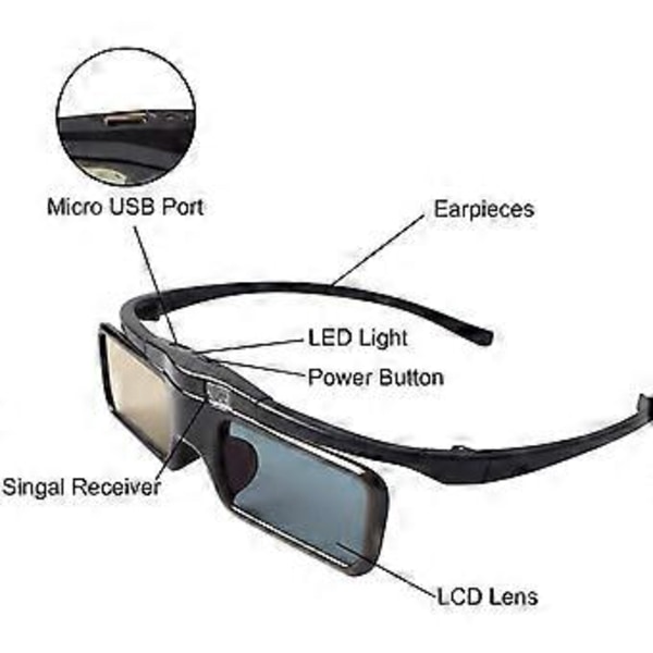 Oppladbare Bluetooth RF 3D Aktive Briller For Sony 3D TV Projektorer TDG-BT500A