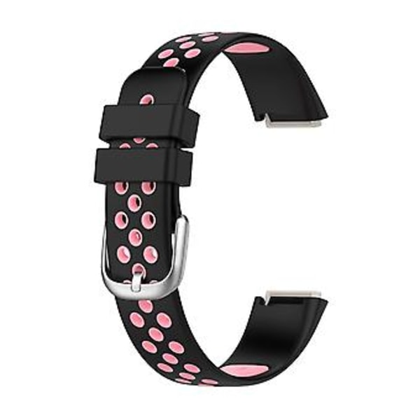 Til Fitbit Luxe Silikonrem (Sort Pink)