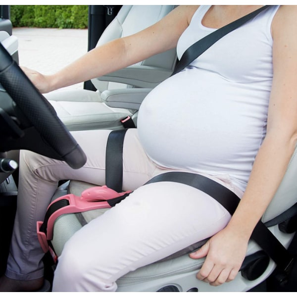 Pink, en gravid kvinnes sikkerhetsbelte, med en gravid kvinnes sete