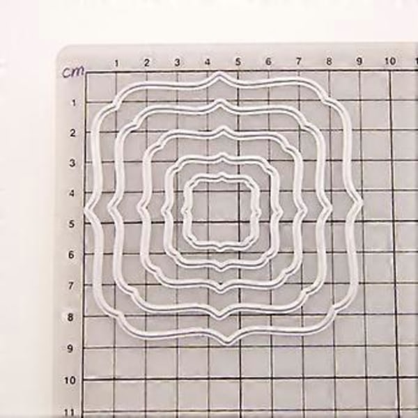 Metallstans for ramme - Sjablong for DIY-hobby, scrapbooking, album, stempling, papir, kort, preging