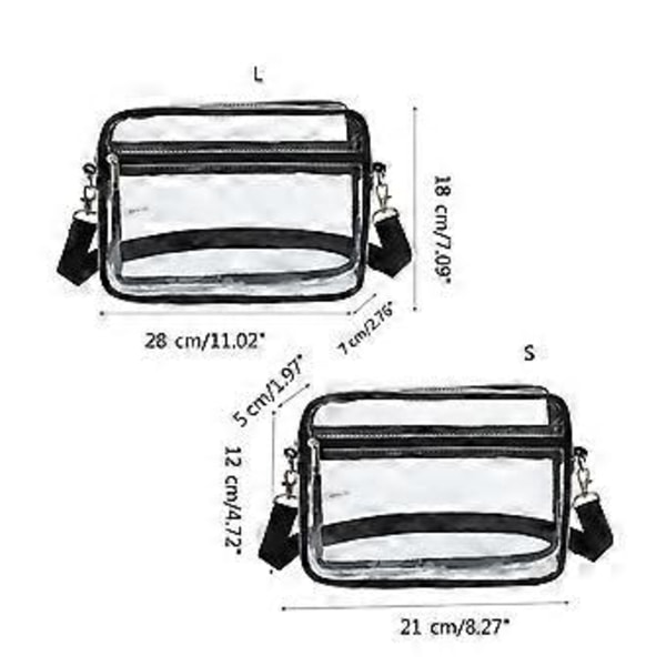 Mångsidig Väska Crossbody Väska Klar Vattentät Axelväska för Kvinnor Tjej Trendig PVC Väska Casual Trendig Väska Mobiltelefonväska Vit S(S Vit)