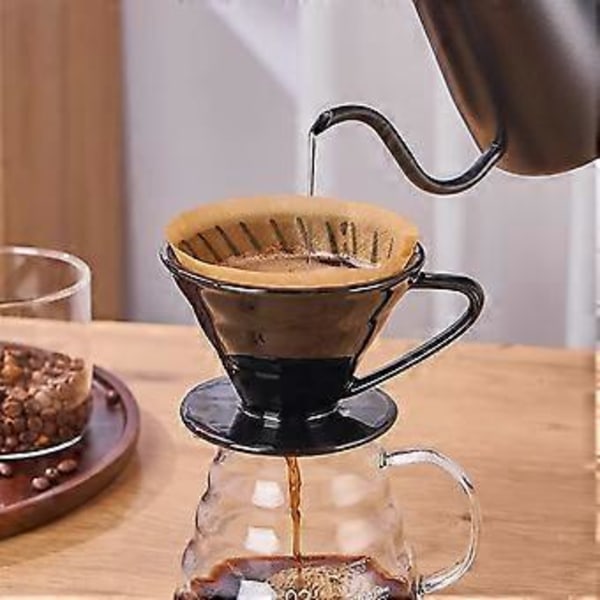 Keramisk Hæld-Over Kaffetragt til 2-Kops Brygning, Kegle Design
