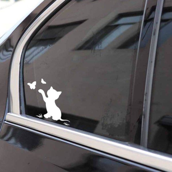 4 stk Cat Car Sticker Funny Vehicle Decal Bil Sticker Car Stripe