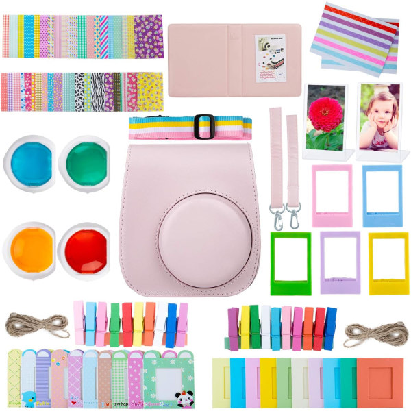 10 in 1 -lisävarusteet, jotka ovat yhteensopivia Instax Mini 11:n kanssa, mukaan lukien kamerakotelo, albumi ja muut tuotteet
