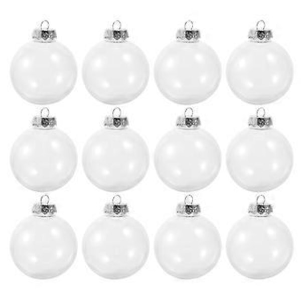 12 st Julstrumpa Fyllning Jul Party Favörer Jul DIY Hantverksbollar Julgranshängande Bollar DIY Glob Prydnad Prydnadsbollar