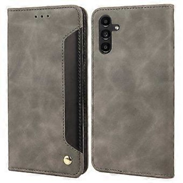 Mobilfodral för Samsung Galaxy A55 5G i PU-läder, stötsäkert, plånboksdesign (Stil E)