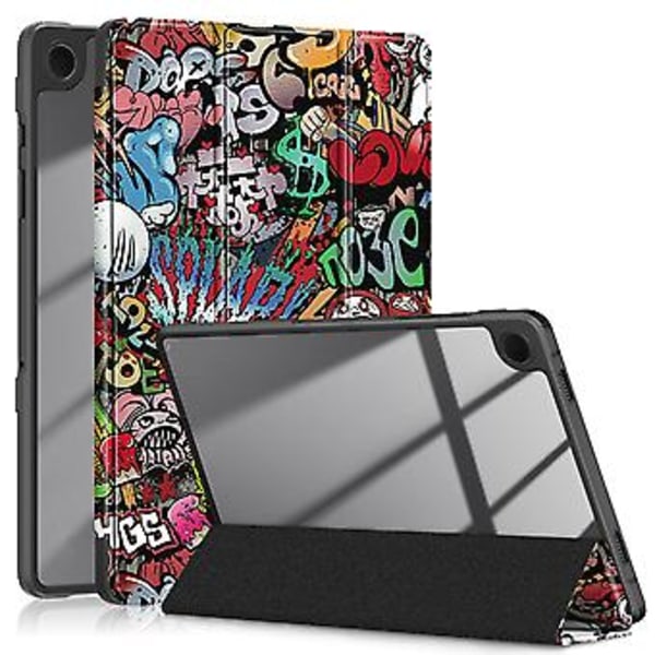 3-fällbart PC-fodral för Samsung Galaxy Tab A9+ (Graffiti)