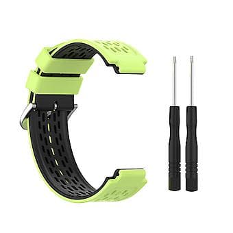 Til Garmin Approach S2 / S4 Silikon Urrem (Limegrøn Sort)