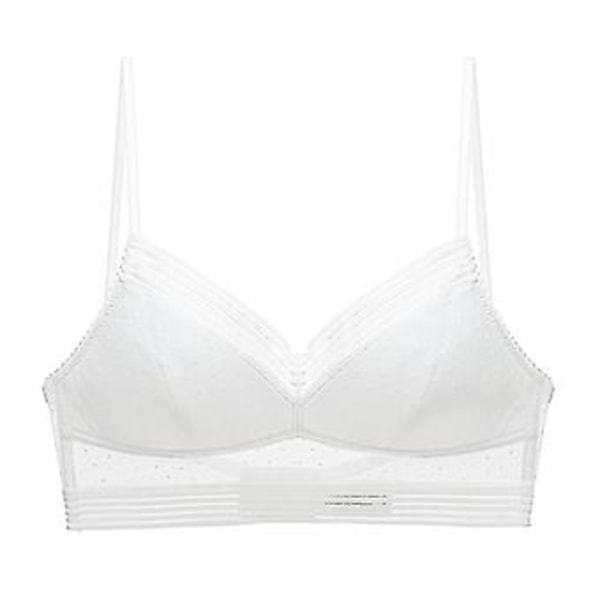 Trådløs bh med lav ryg, spids bh, push-up bh, backless bh, dyb V usynlig bh med lav ryg (3XL Hvid)