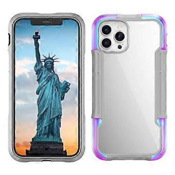 Skyddande fodral i aluminiumlegering för iPhone 12 (Regnbåge)