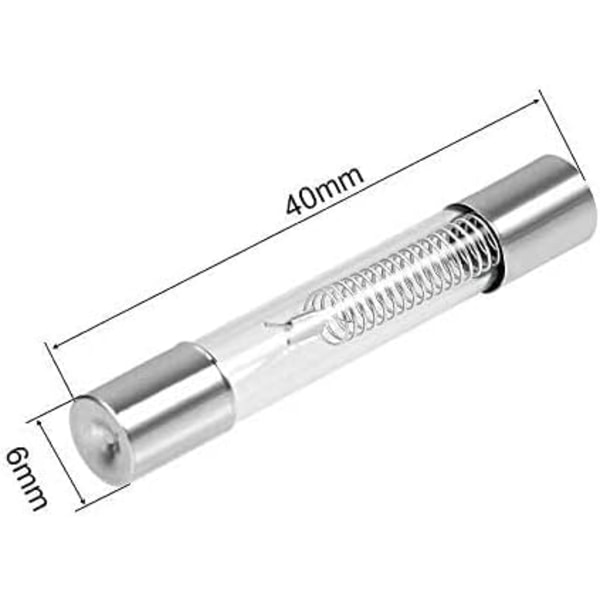 Fuse - 5KV Mikrobølgeovn - Glasrørssikring 6mm x 40mm (Pakke med 5 stk., 0,8A)