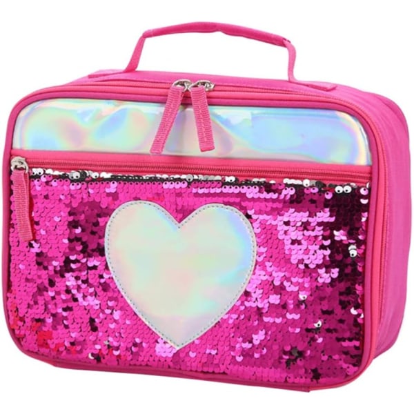 1 st vändbar lunchlåda Sequin Lunch Box Mermaid Lunch Bag Isolerad Lunch