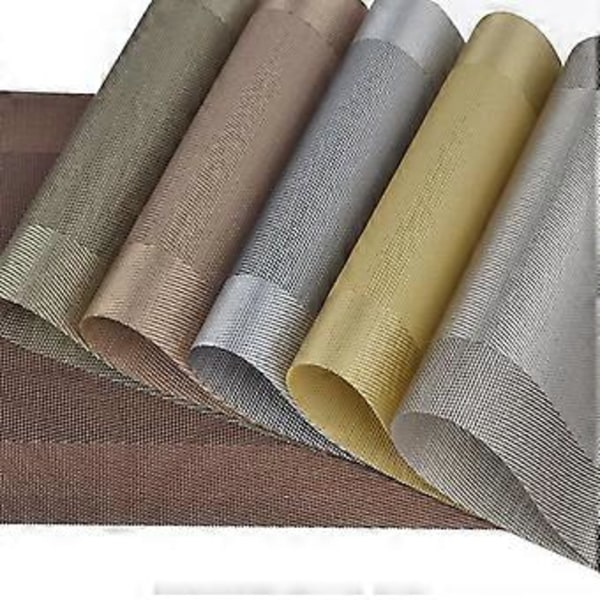 PVC bordmatte i vestlig stil, hotellbordmatte, varmeisolerende tallerkenmatte, vevd bordskånermatte, kopp- og bollematte