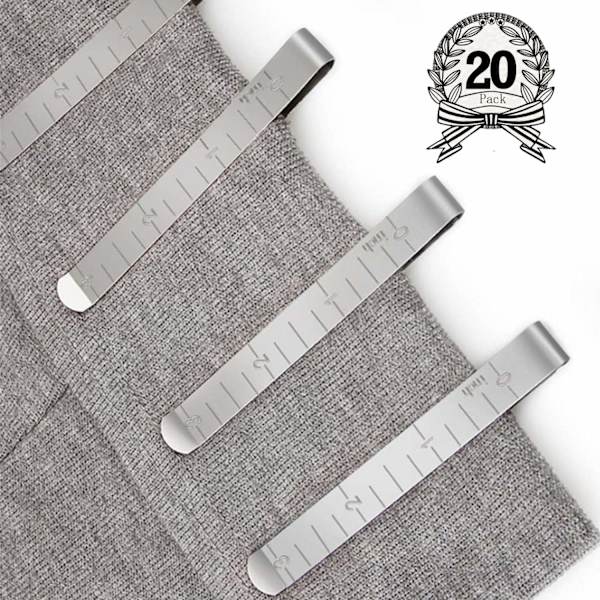 Syklämmor 20-pack rostfritt stål fållklämmor 3\" måttband quiltrulning för Wonder Clips,