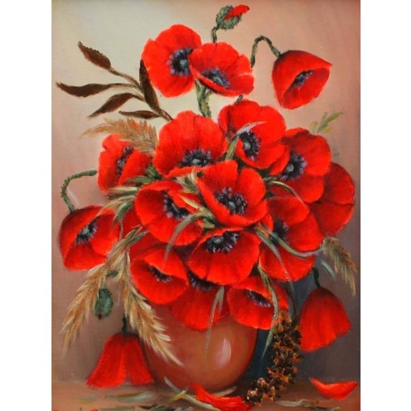 5D diamond painting flowers and birds series 30x40cm (style 12)