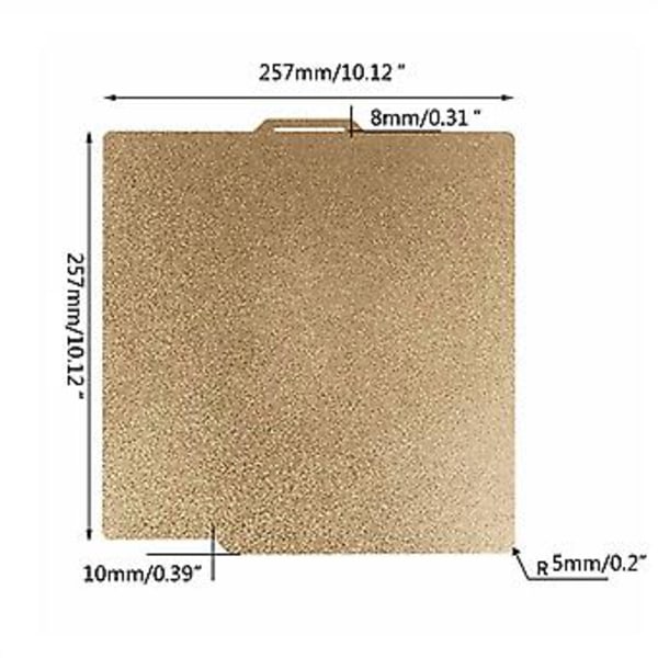 257x257mm Magnetisk Fjærstål Byggeplate Dobbeltsidig PEI Ark for Lab X1