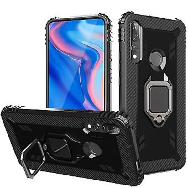 Skyddande fodral i kolfiber för Huawei Y9 Prime 2019 (Svart)