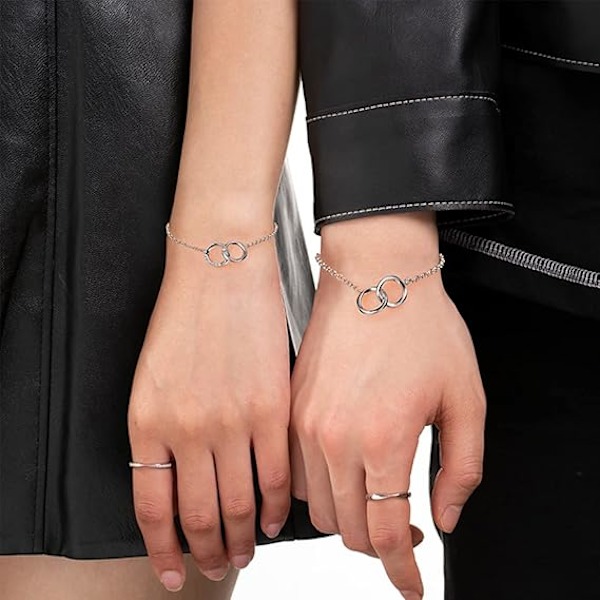Parforholdshalskæder og -armbånd i massivt sterling sølv Mobius Evighed
