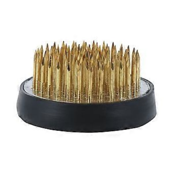4 cm kuparineula kukka-asetelma pyöreä kukka-asetelmaneula mukana kumihanskat (kultainen)